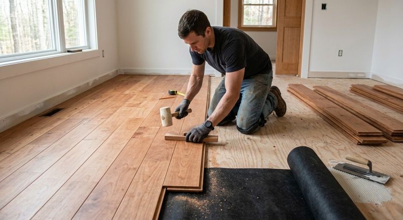 Cherry Floor Installation in Staunton, VA