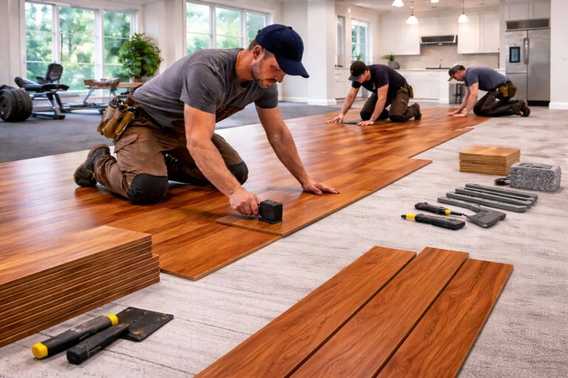Cherry Floor Installation in Staunton, VA