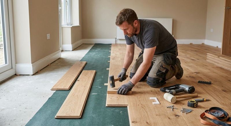 Dark Wood Floor Installation in Staunton, VA