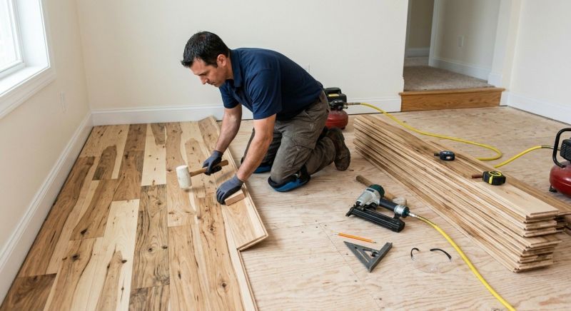 Hickory Floor Installation in Staunton, VA