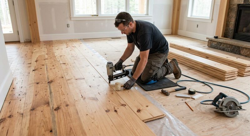 Pine Floor Installation in Staunton, VA