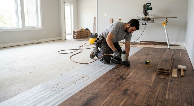 Walnut Flooring Installation in Staunton, VA