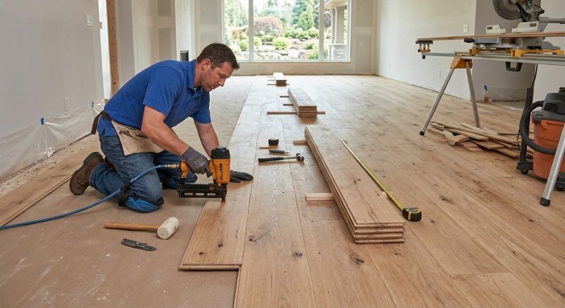 Wide Plank Floor Installation in Staunton, VA