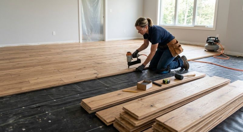 Wide Plank Floor Installation in Staunton, VA